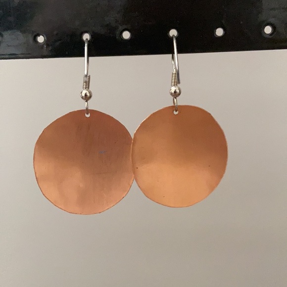 Handmade Turkish Copper Earrings - Picture 2 of 4
